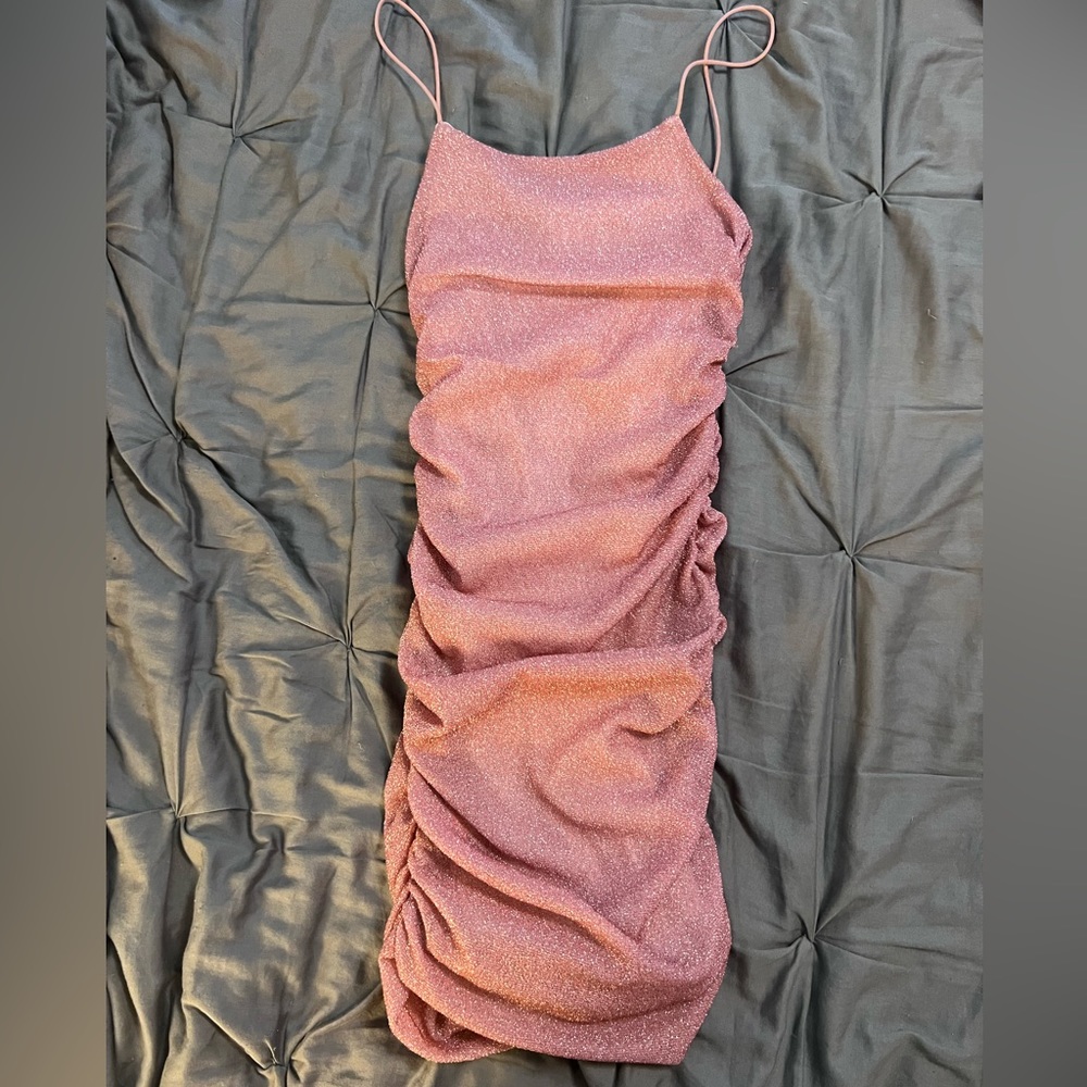 Light pink glitter dress, size small, worn once.